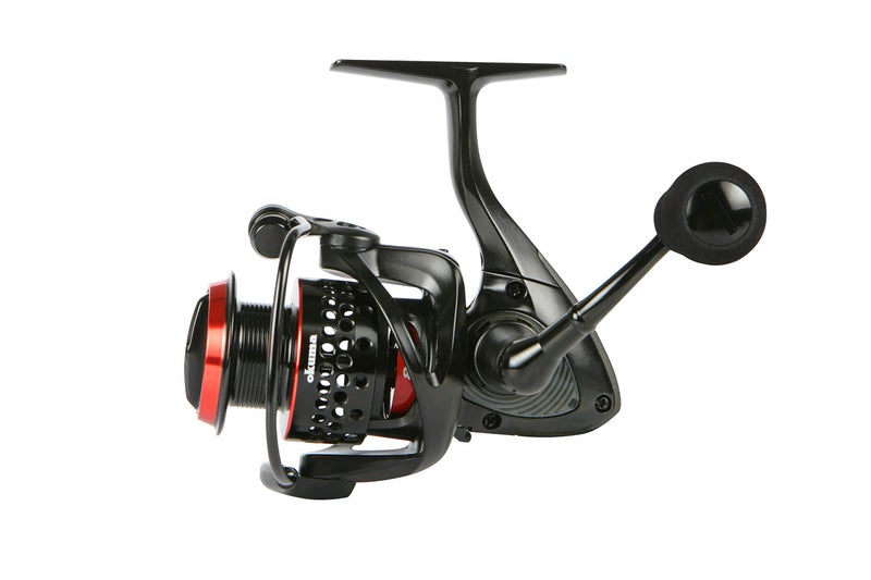 okuma Ceymar Lightweight Spinning Reel- C-40 ,Black/Red - Image 2